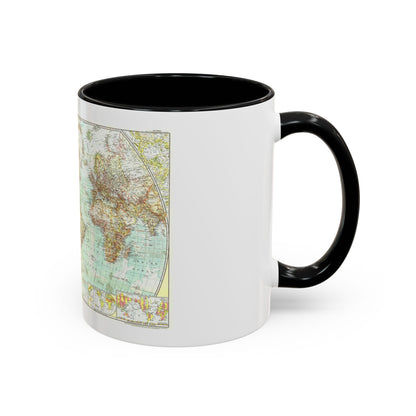 World Map (1957) (Map) Accent Coffee Mug