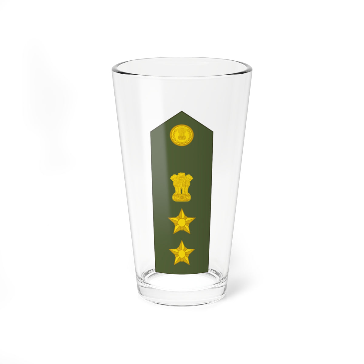Colonel of the Indian Army (India) (Military Rank) Pint Glass 16oz