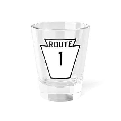 PA-1 1926 (Pennsylvania) (Road Sign) Shot Glass 1.5oz