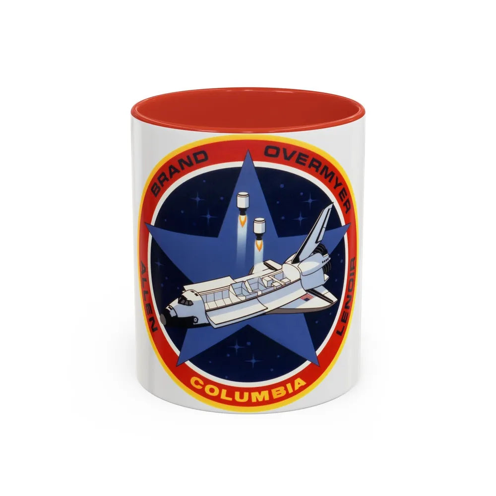 STS 5 (NASA) Accent Coffee Mug-11oz-Red-Go Mug Yourself