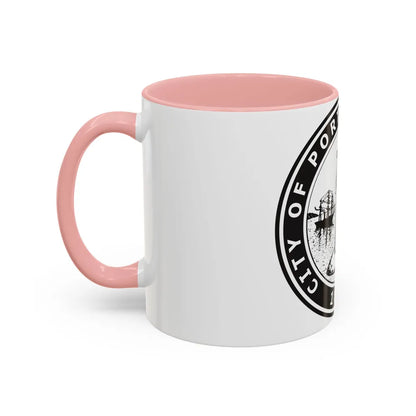 Seal of Portland Oregon - Accent Coffee Mug-Go Mug Yourself