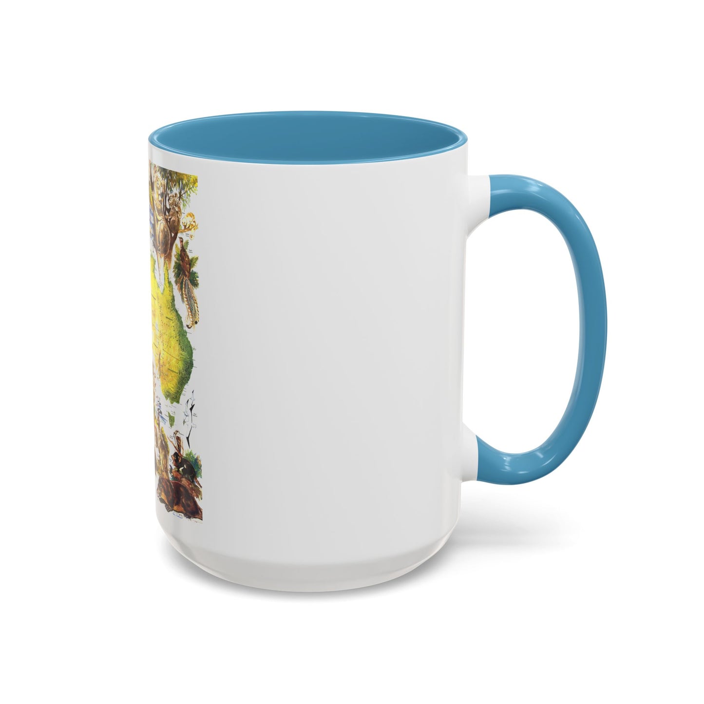 Australia- Land of Living Fossils (1979) (Map) Accent Coffee Mug