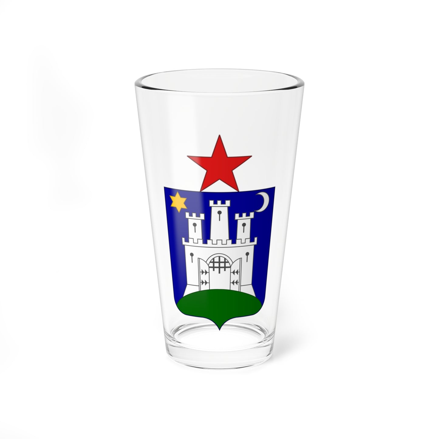 Coat of arms of Zagreb 1947. (Croatia) (Coat of Arms) Pint Glass 16oz