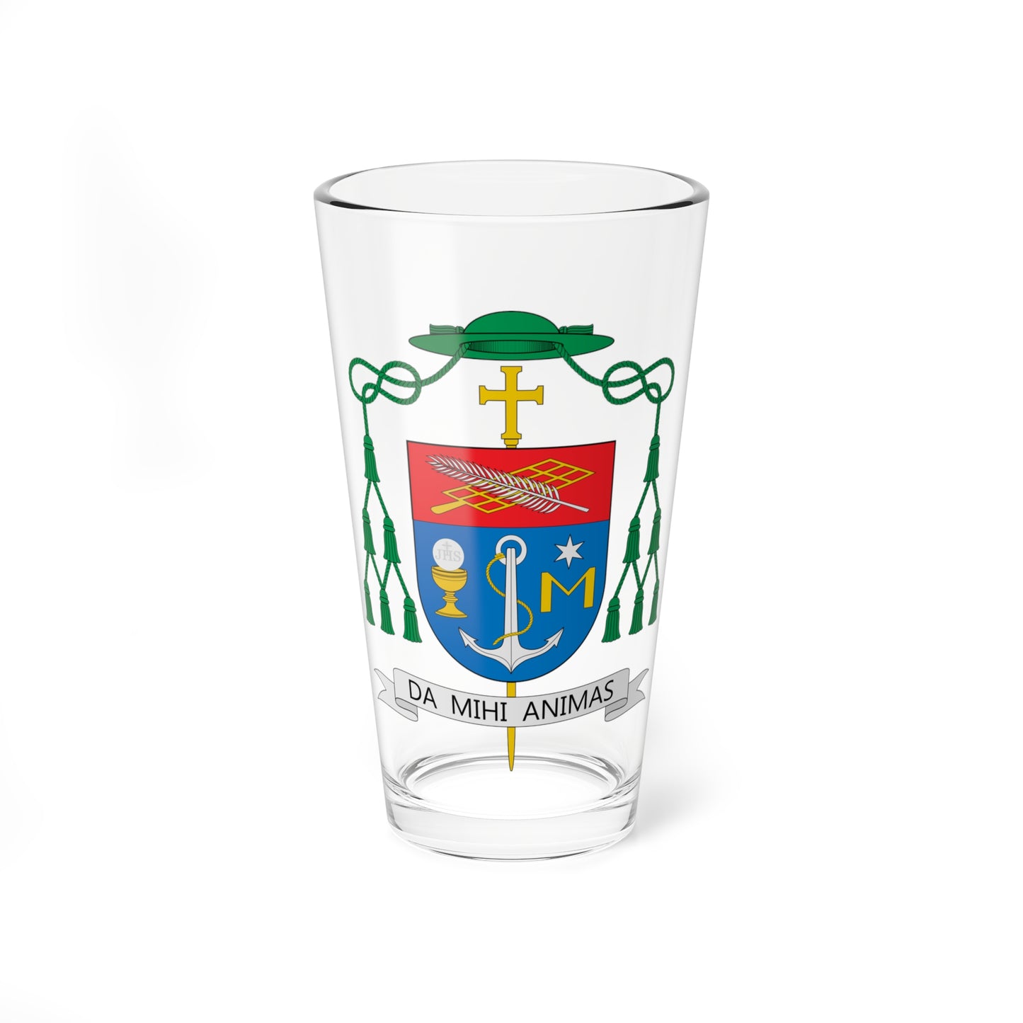 Escudo de Emilio Simeón Allué Carcasona (Spain) (Coat of Arms) Pint Glass 16oz