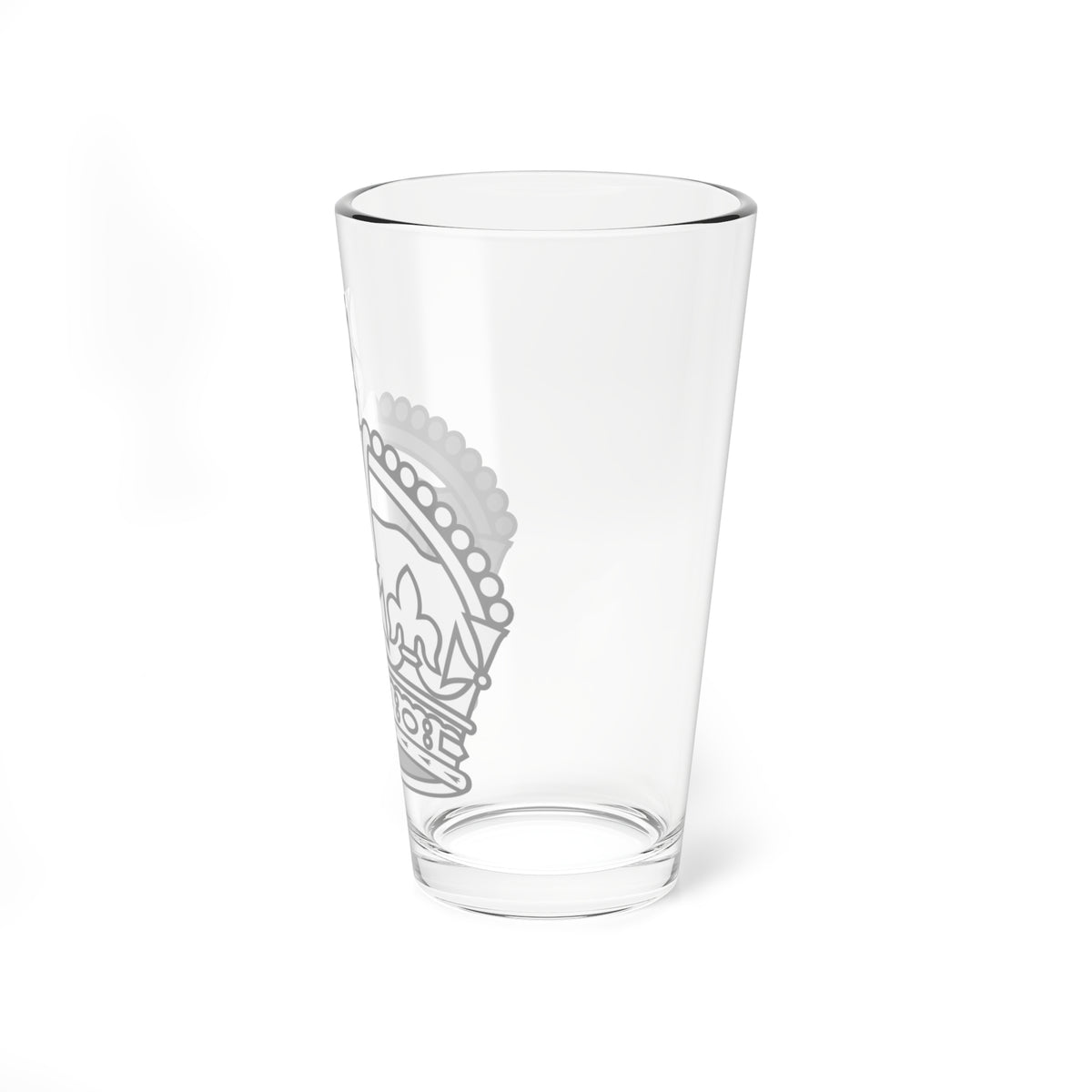 1901 pattern Tudor Crown silver (United Kingdom) (Military Rank) Pint Glass 16oz