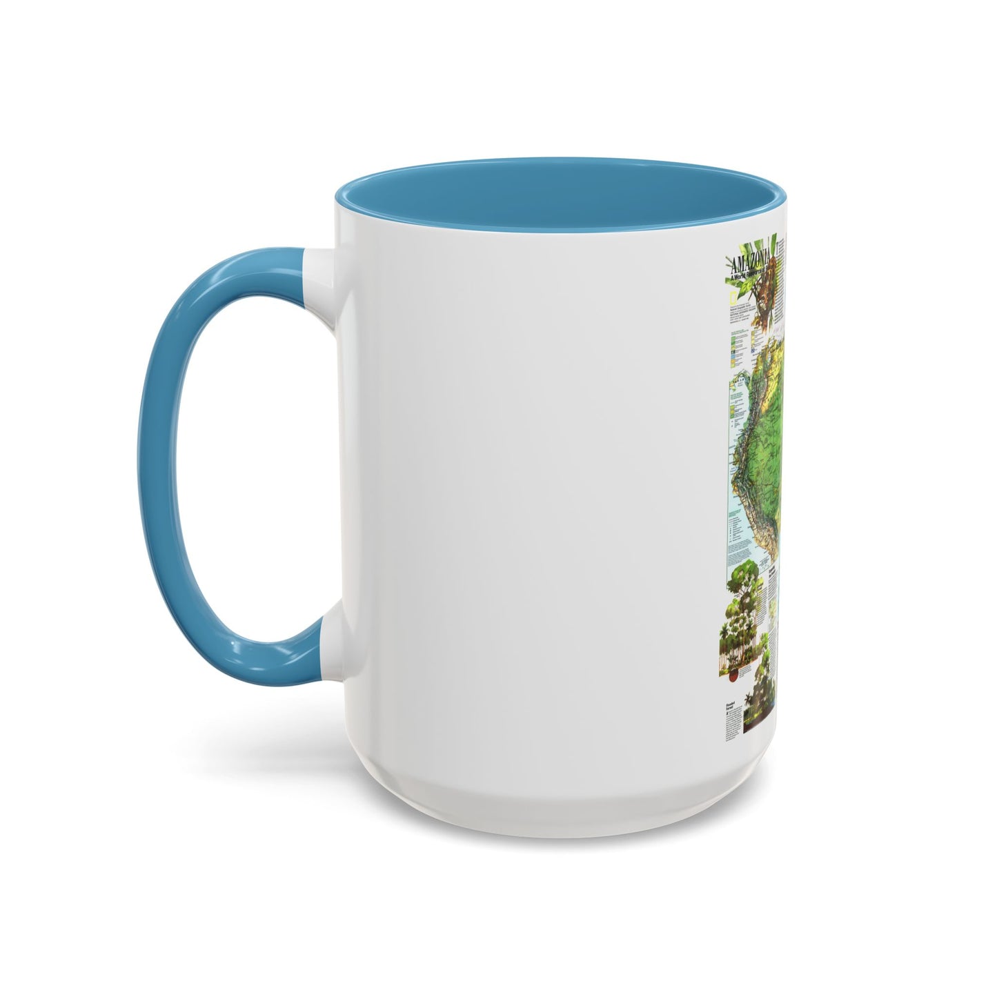 Amazonia - A World Resource at Risk (1992) (Map) Accent Coffee Mug