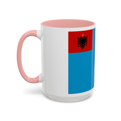 Naval Ensign of Albania 1954 to 1958 - Accent Coffee Mug