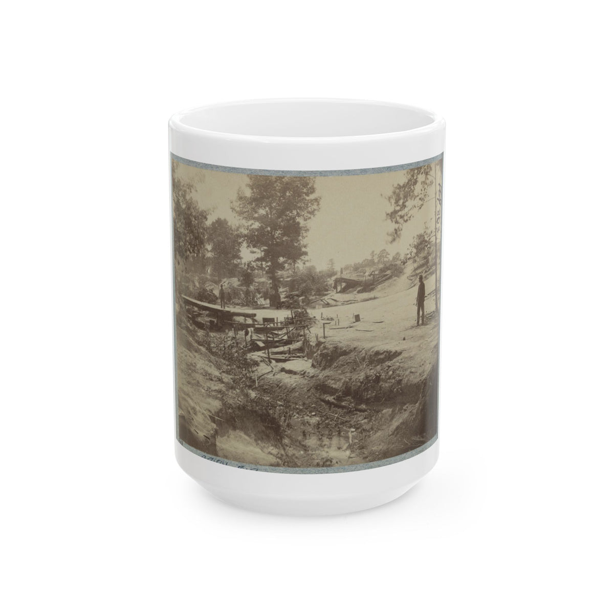 View Of Bombproof Tents Occupied By U.S. Colored Troops In Front Of Petersburg, Va., August 7, 1864 (U.S. Civil War) White Coffee Mug