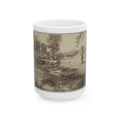 View Of Bombproof Tents Occupied By U.S. Colored Troops In Front Of Petersburg, Va., August 7, 1864 (U.S. Civil War) White Coffee Mug