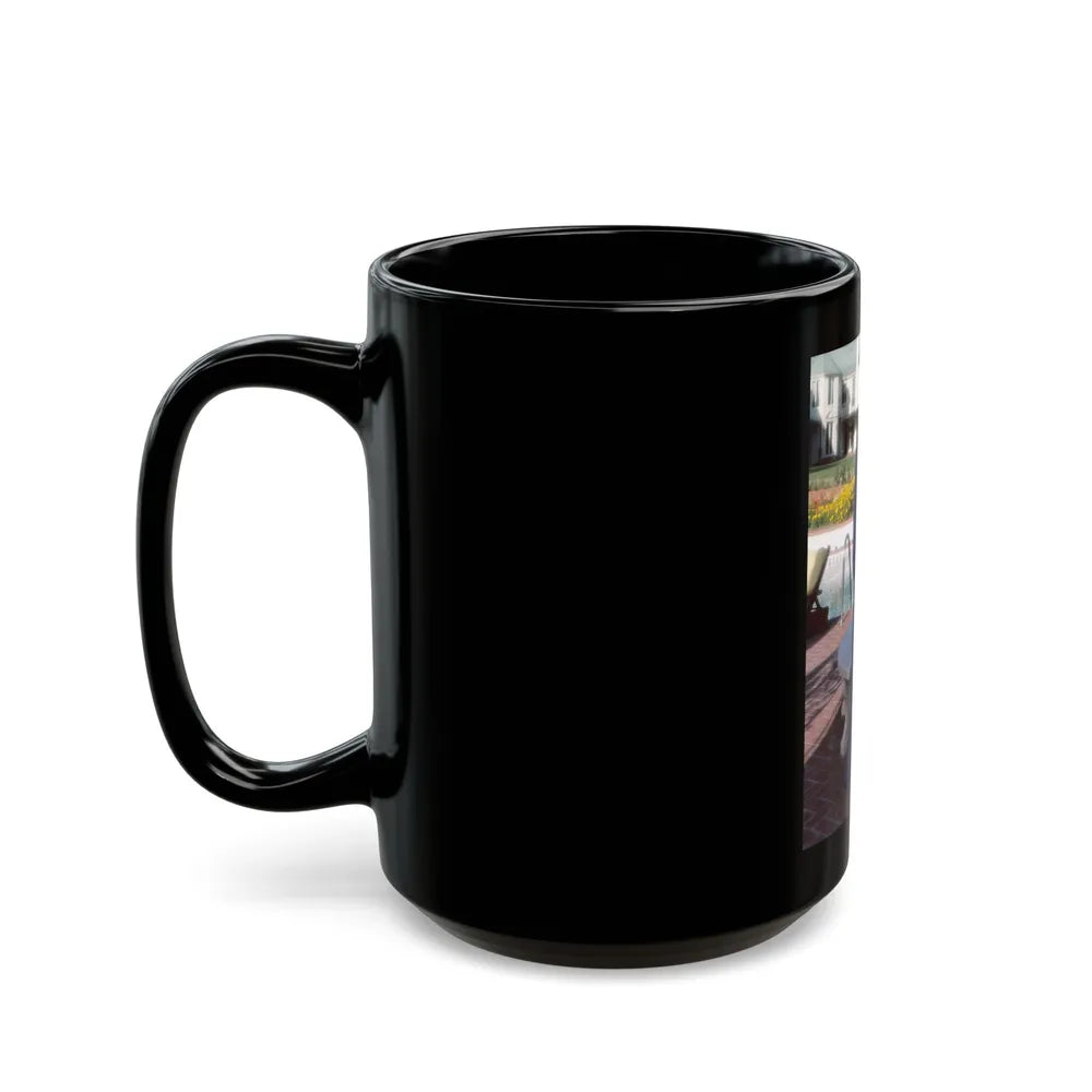 Terry Moore #414 - Unreleased Aug. '84 Playboy Photo from shoot topless in robe (Vintage Female Icon) Black Coffee Mug-Go Mug Yourself