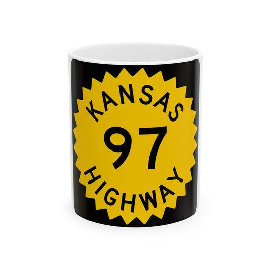 K-97 1948 (Kansas) (Road Sign) White Coffee Mug
