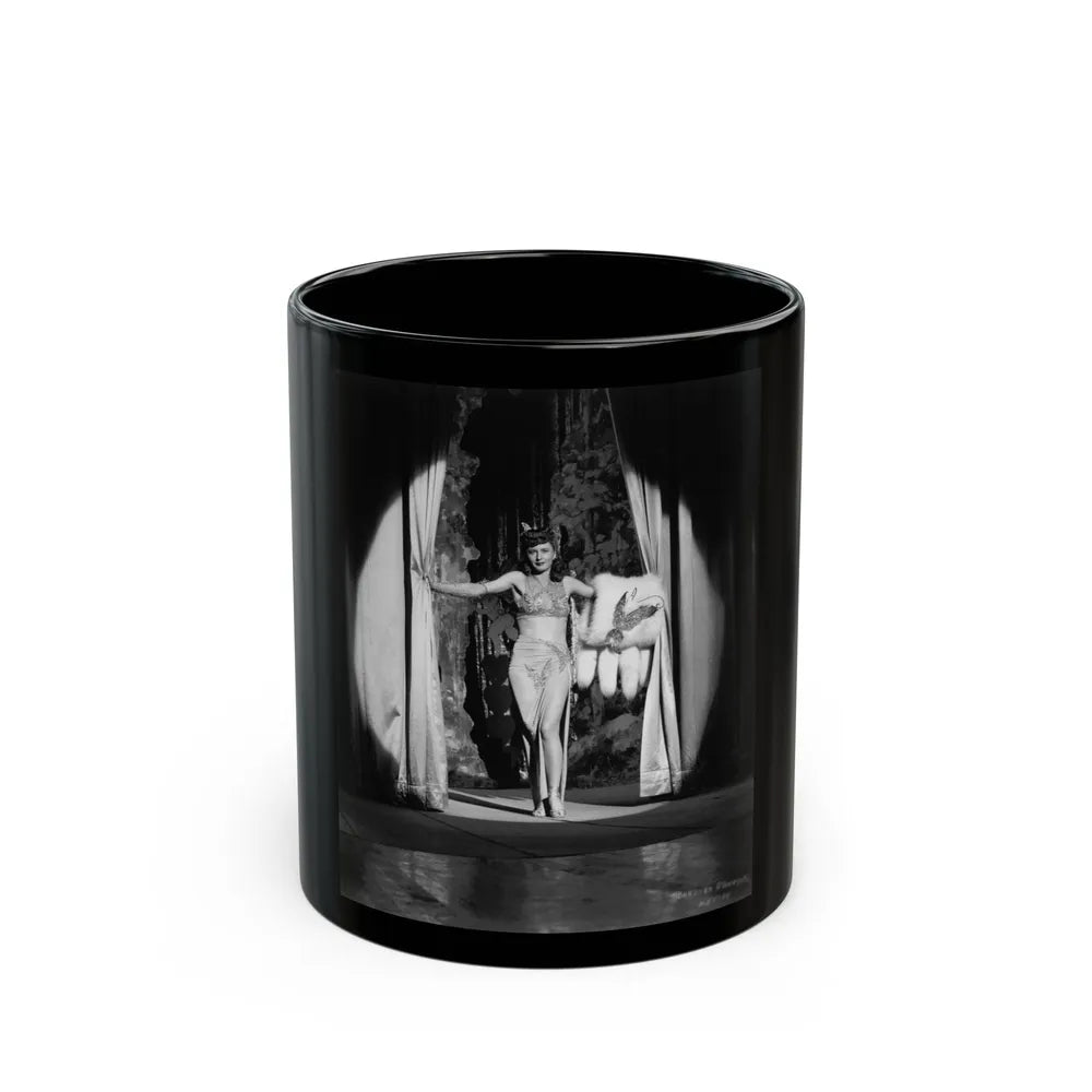 Barbara Stanwyck #178 (Vintage Female Icon) Black Coffee Mug-11oz-Go Mug Yourself