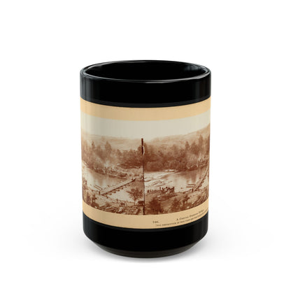 A Canvas Pontoon Bridge (U.S. Civil War) Black Coffee Mug