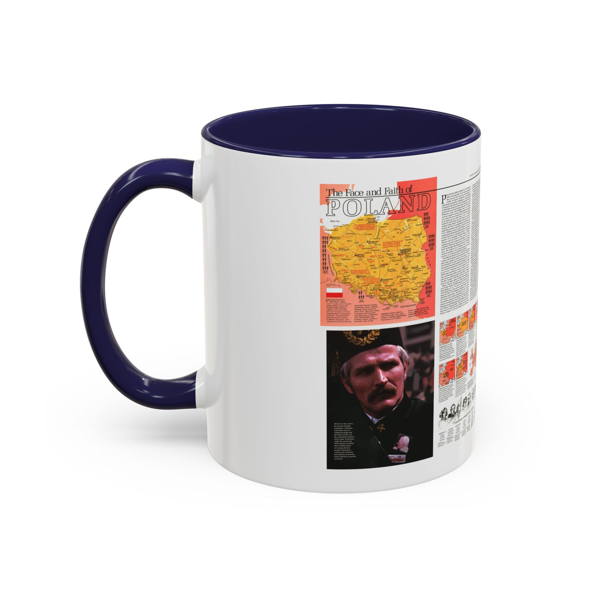 Poland - The Face and Faith 1 (1982) (Map) Accent Coffee Mug