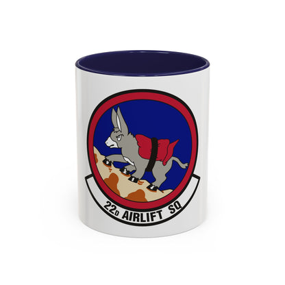 22d Airlift Squadron (U.S. Air Force) Accent Coffee Mug