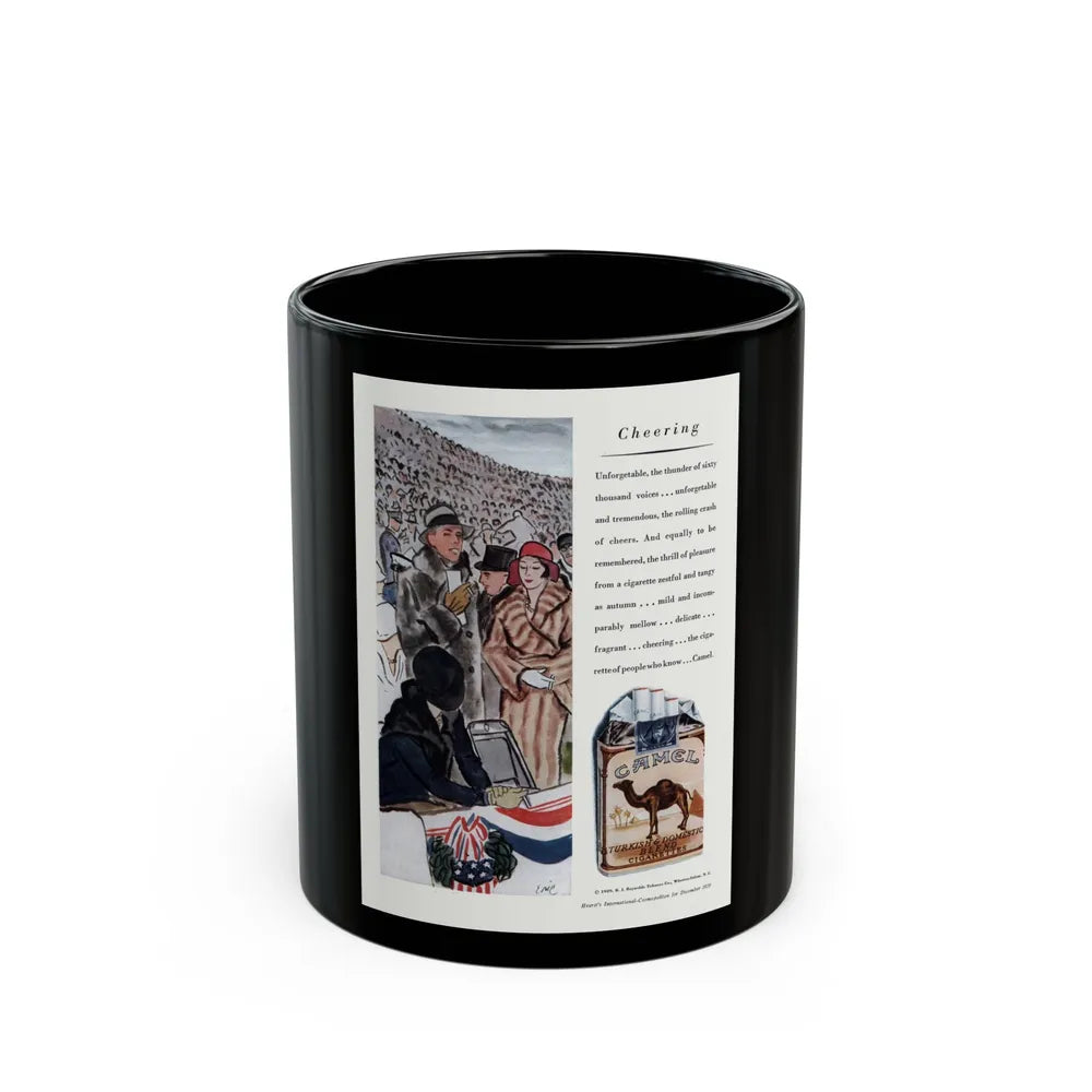 Camel ad, Cosmopolitan, December 1929 - Black Coffee Mug-11oz-Go Mug Yourself