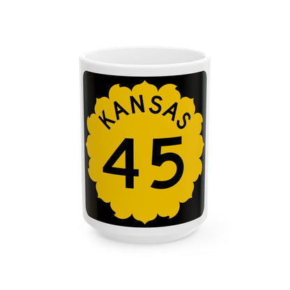 K-45 1962 (Kansas) (Road Sign) White Coffee Mug