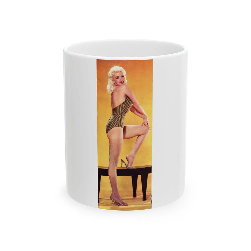 Jayne Mansfield #230 (Vintage Female Icon) White Coffee Mug-11oz-Go Mug Yourself