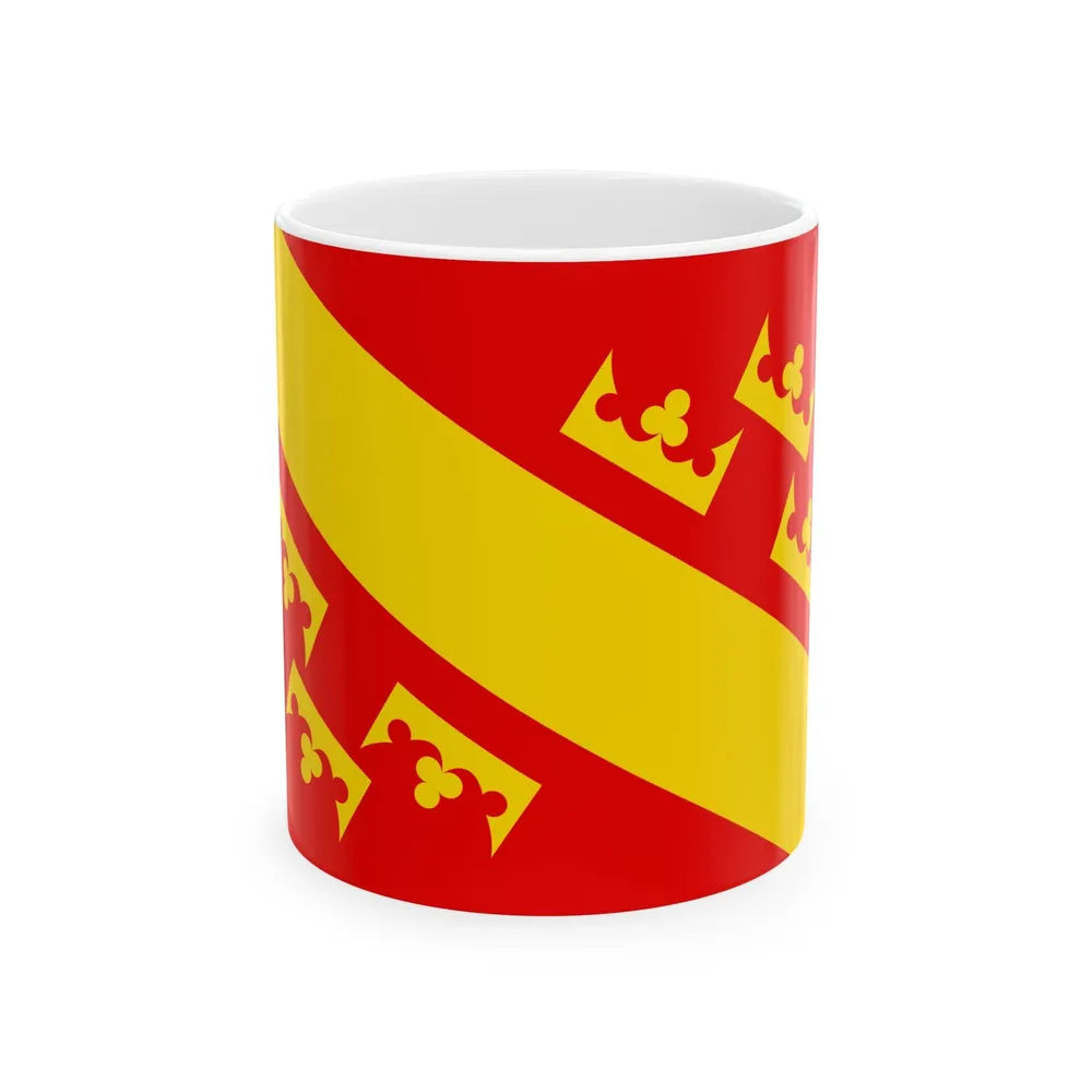 Flag of Haut Rhin France 2 - White Coffee Mug-11oz-Go Mug Yourself