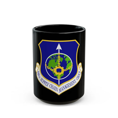 848 Supply Chain Management Group AFMC (U.S. Air Force) Black Coffee Mug-15oz-Go Mug Yourself