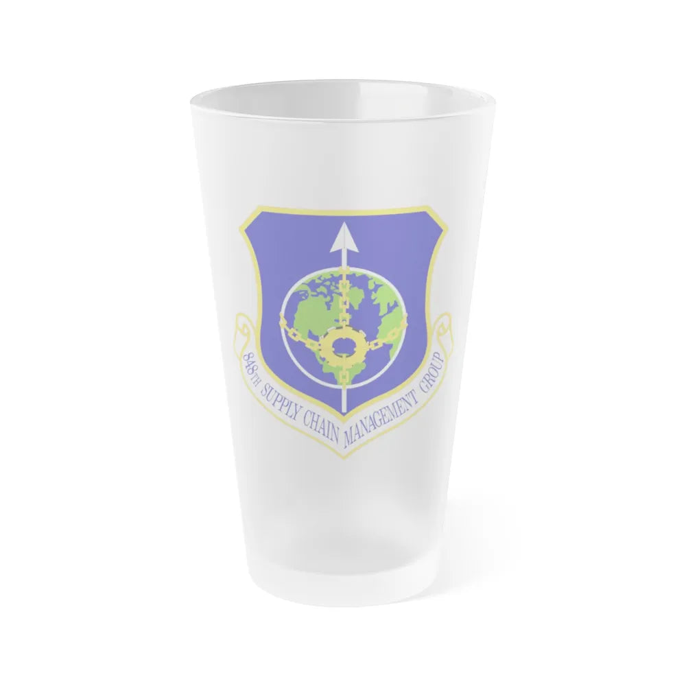 848 Supply Chain Management Group AFMC (U.S. Air Force) Frosted Pint Glass 16oz-16oz-Frosted-Go Mug Yourself