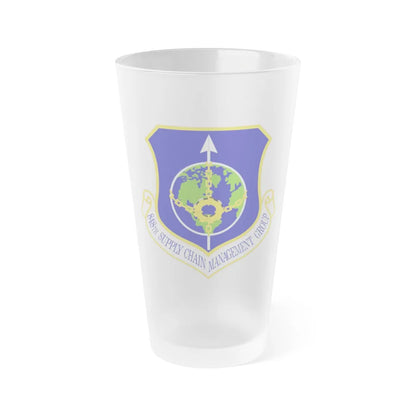 848 Supply Chain Management Group AFMC (U.S. Air Force) Frosted Pint Glass 16oz-16oz-Frosted-Go Mug Yourself