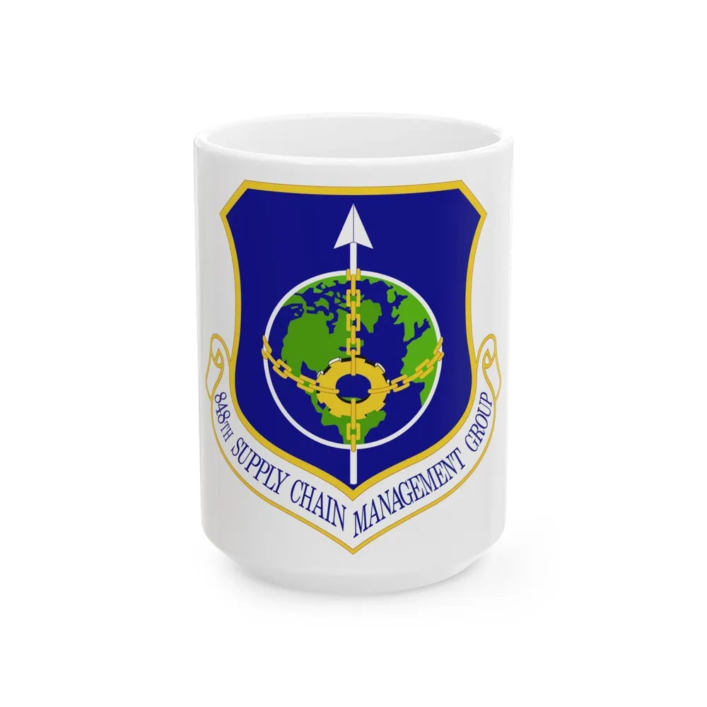 848 Supply Chain Management Group AFMC (U.S. Air Force) White Coffee Mug-15oz-Go Mug Yourself