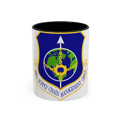 848 Supply Chain Management Group AFMC (U.S. Air Force) Accent Coffee Mug 11oz Black - Go Mug Yourself