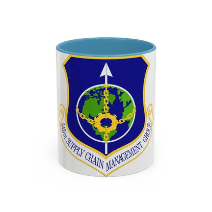 848 Supply Chain Management Group AFMC (U.S. Air Force) Accent Coffee Mug 11oz Light Blue - Go Mug Yourself