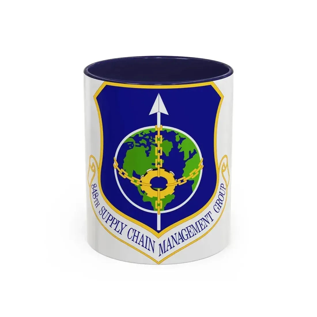 848 Supply Chain Management Group AFMC (U.S. Air Force) Accent Coffee Mug 11oz Navy - Go Mug Yourself