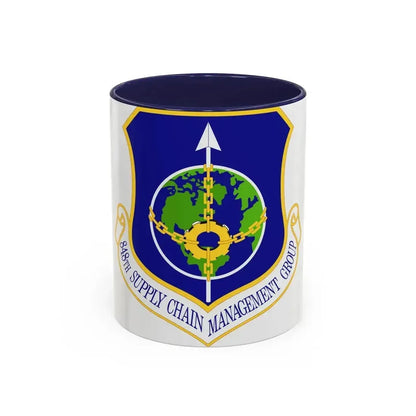 848 Supply Chain Management Group AFMC (U.S. Air Force) Accent Coffee Mug 11oz Navy - Go Mug Yourself