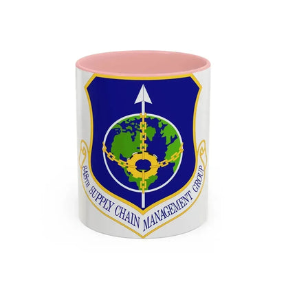 848 Supply Chain Management Group AFMC (U.S. Air Force) Accent Coffee Mug 11oz Pink - Go Mug Yourself