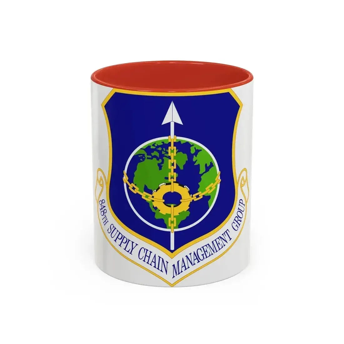 848 Supply Chain Management Group AFMC (U.S. Air Force) Accent Coffee Mug 11oz Red - Go Mug Yourself
