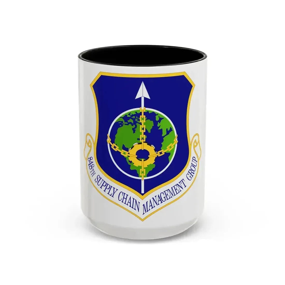 848 Supply Chain Management Group AFMC (U.S. Air Force) Accent Coffee Mug 15oz Black - Go Mug Yourself