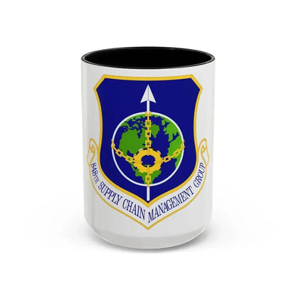 848 Supply Chain Management Group AFMC (U.S. Air Force) Accent Coffee Mug 15oz Black - Go Mug Yourself