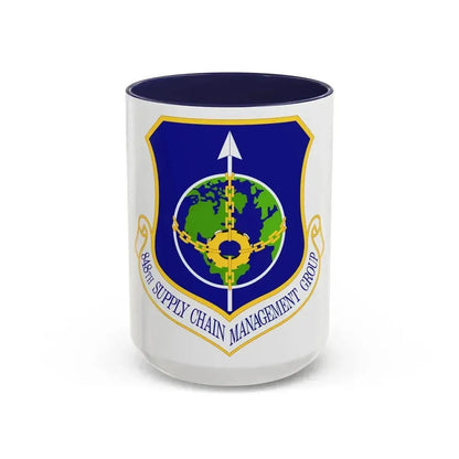 848 Supply Chain Management Group AFMC (U.S. Air Force) Accent Coffee Mug 15oz Navy - Go Mug Yourself