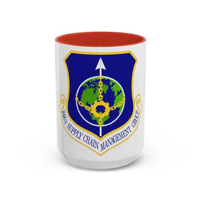 848 Supply Chain Management Group AFMC (U.S. Air Force) Accent Coffee Mug 15oz Red - Go Mug Yourself