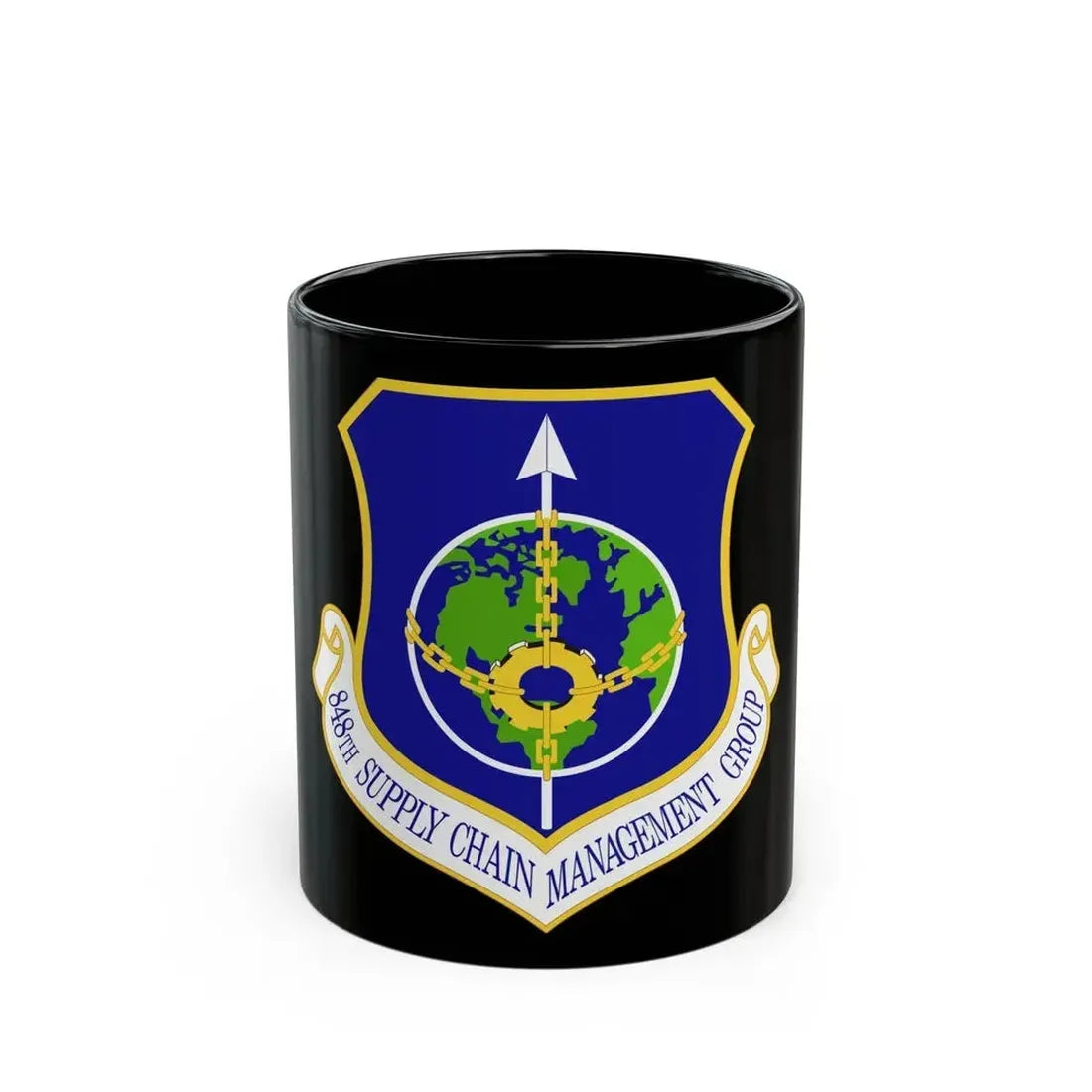 848 Supply Chain Management Group AFMC (U.S. Air Force) Black Coffee Mug 11oz - Go Mug Yourself