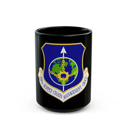 848 Supply Chain Management Group AFMC (U.S. Air Force) Black Coffee Mug 15oz - Go Mug Yourself