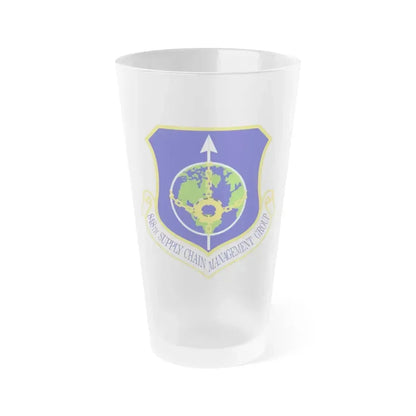 848 Supply Chain Management Group AFMC (U.S. Air Force) Frosted Pint Glass 16oz 16oz Frosted - Go Mug Yourself
