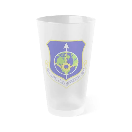 848 Supply Chain Management Group AFMC (U.S. Air Force) Frosted Pint Glass 16oz 16oz Frosted - Go Mug Yourself