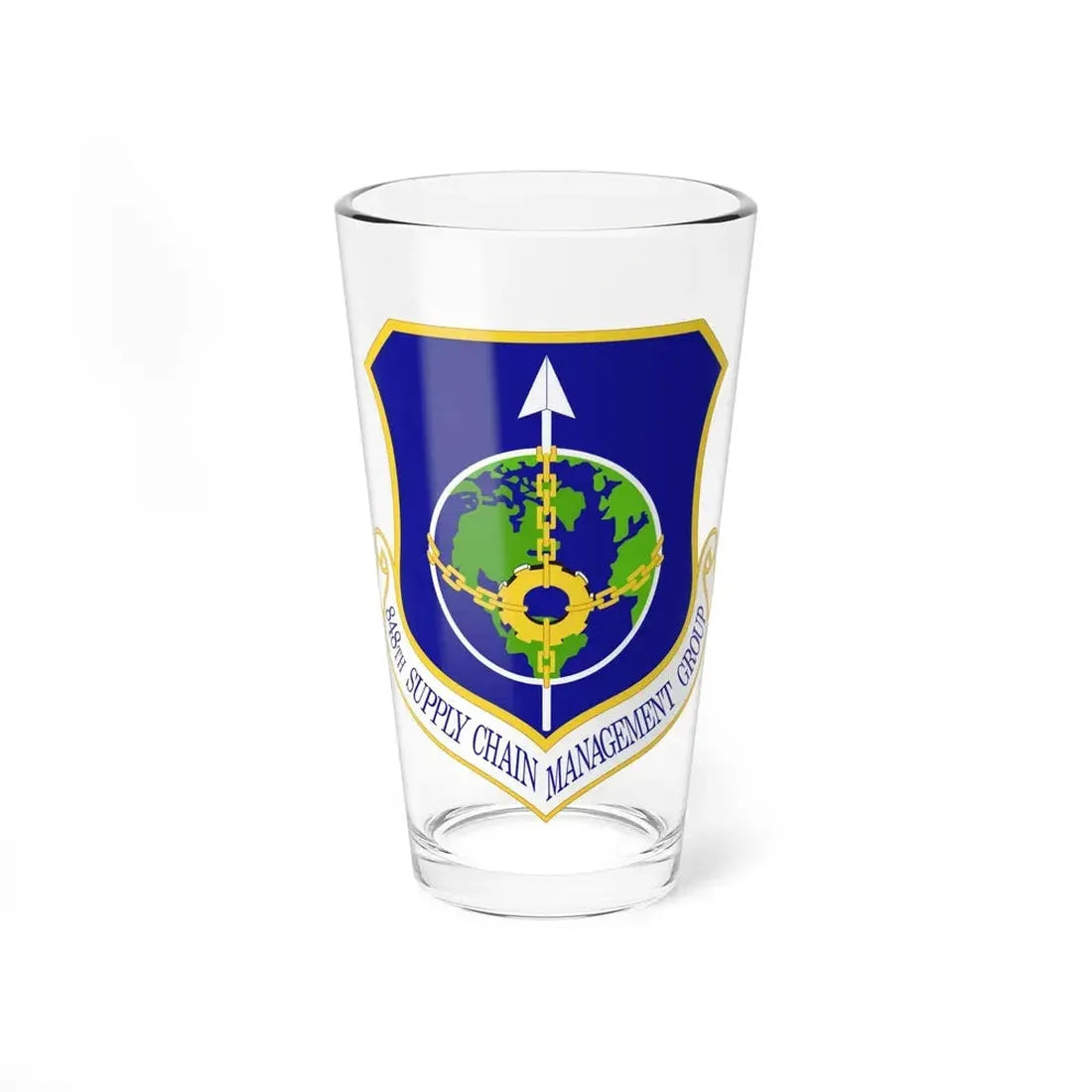848 Supply Chain Management Group AFMC (U.S. Air Force) Pint Glass 16oz 16oz - Go Mug Yourself