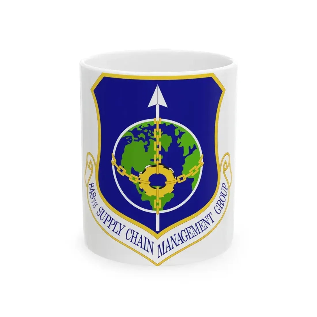 848 Supply Chain Management Group AFMC (U.S. Air Force) White Coffee Mug 11oz - Go Mug Yourself