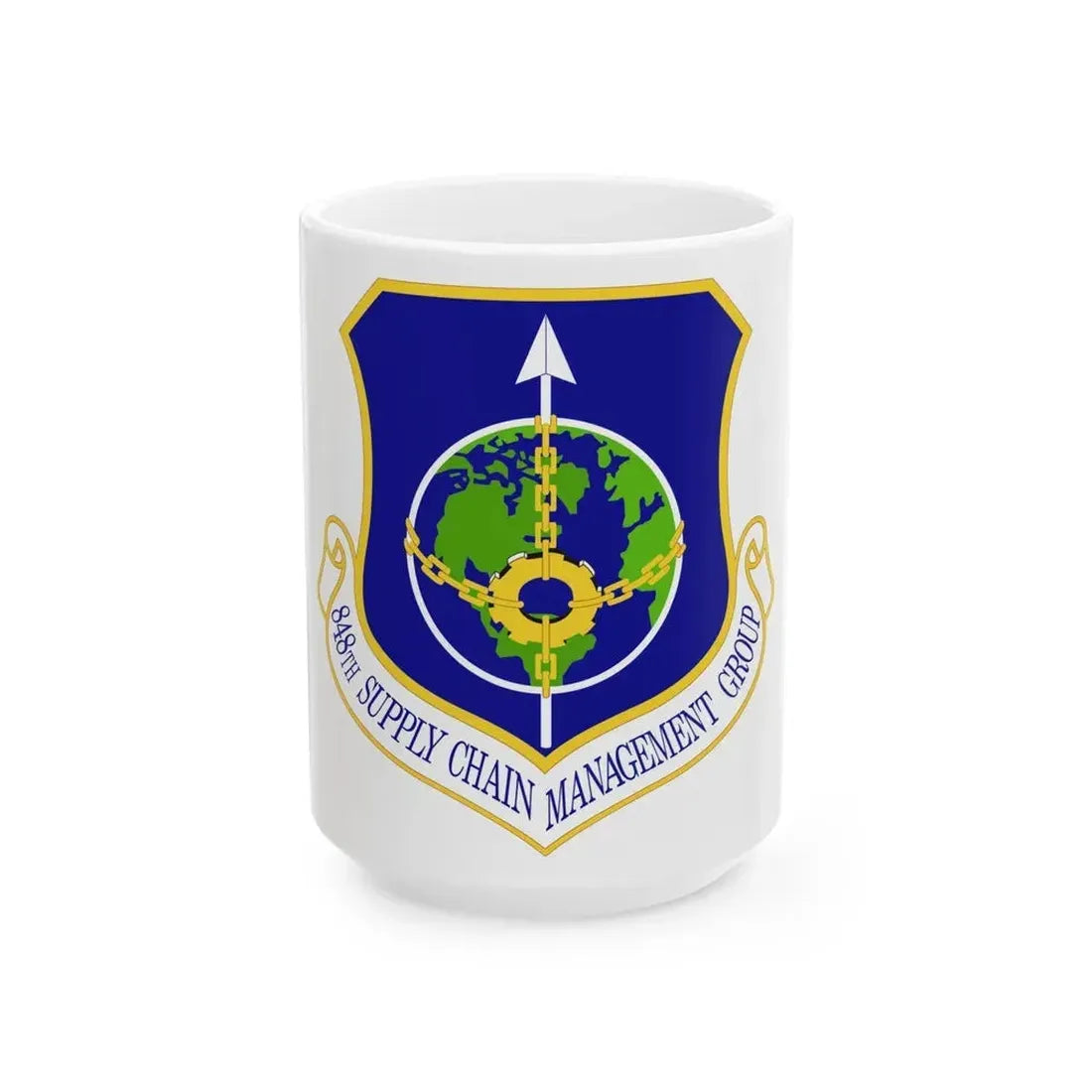848 Supply Chain Management Group AFMC (U.S. Air Force) White Coffee Mug 15oz - Go Mug Yourself