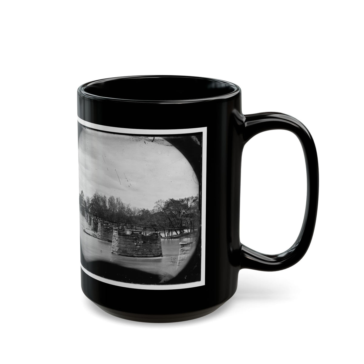 Richmond, Va. Ruins Of Mayo's Bridge (U.S. Civil War) Black Coffee Mug