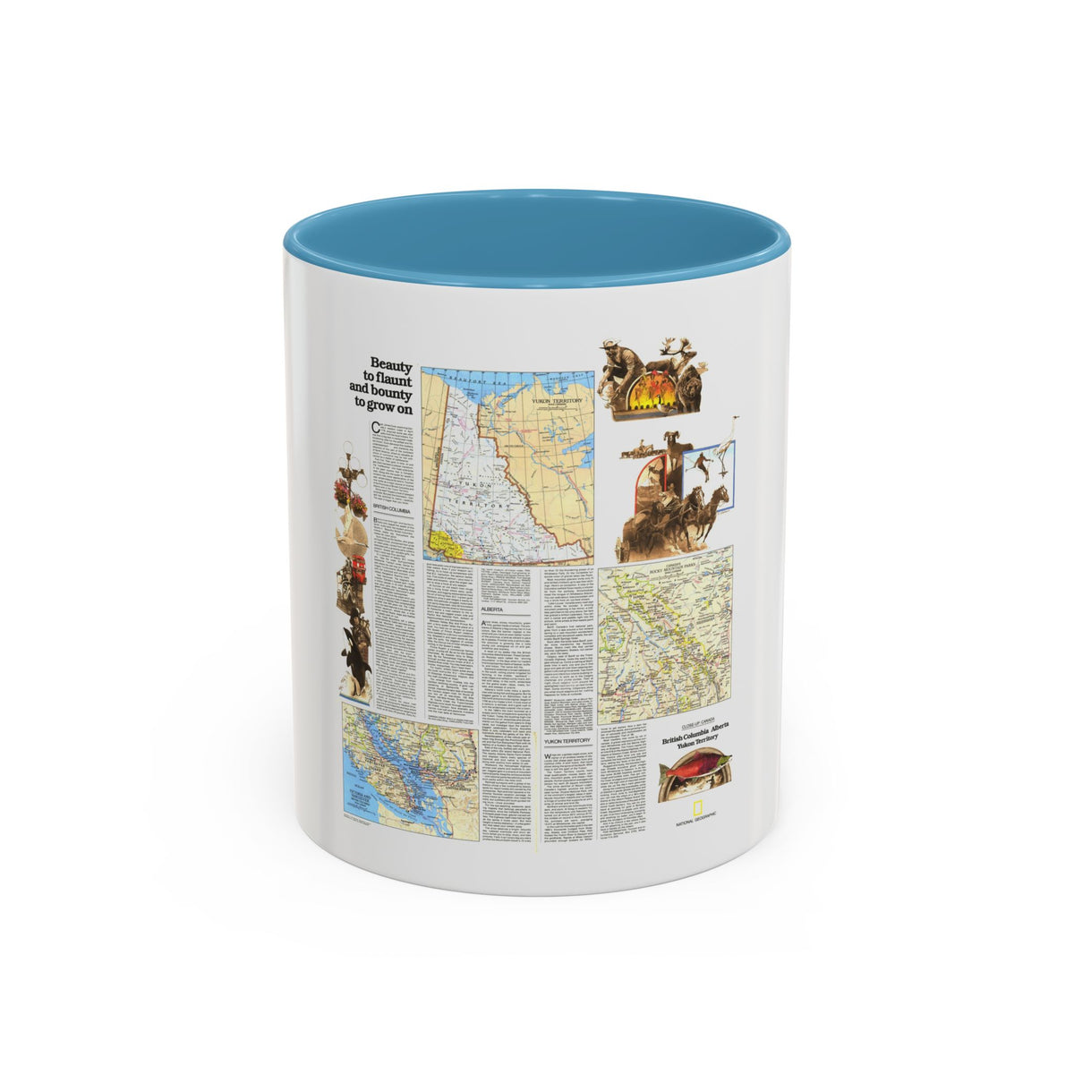Canada - British Columbia, Alberta & Yukon 2 (1978) (Map) Accent Coffee Mug