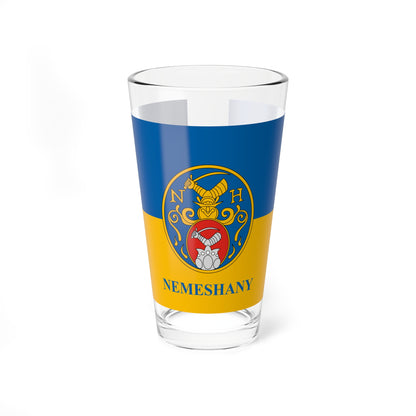 Flag of Nemeshany (Hungary) Pint Glass 16oz