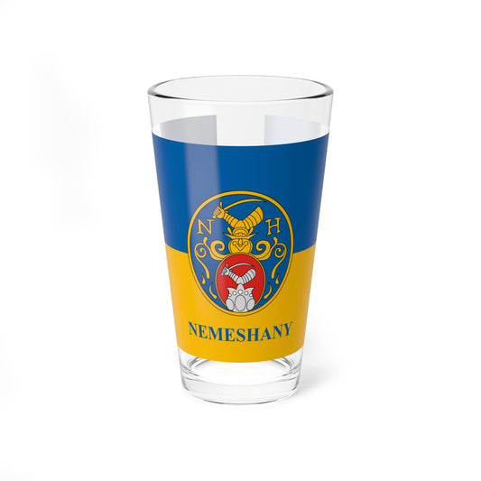 Flag of Nemeshany (Hungary) Pint Glass 16oz