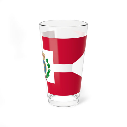 Navy Rank Flag of General Admiral Denmark (Denmark) Pint Glass 16oz
