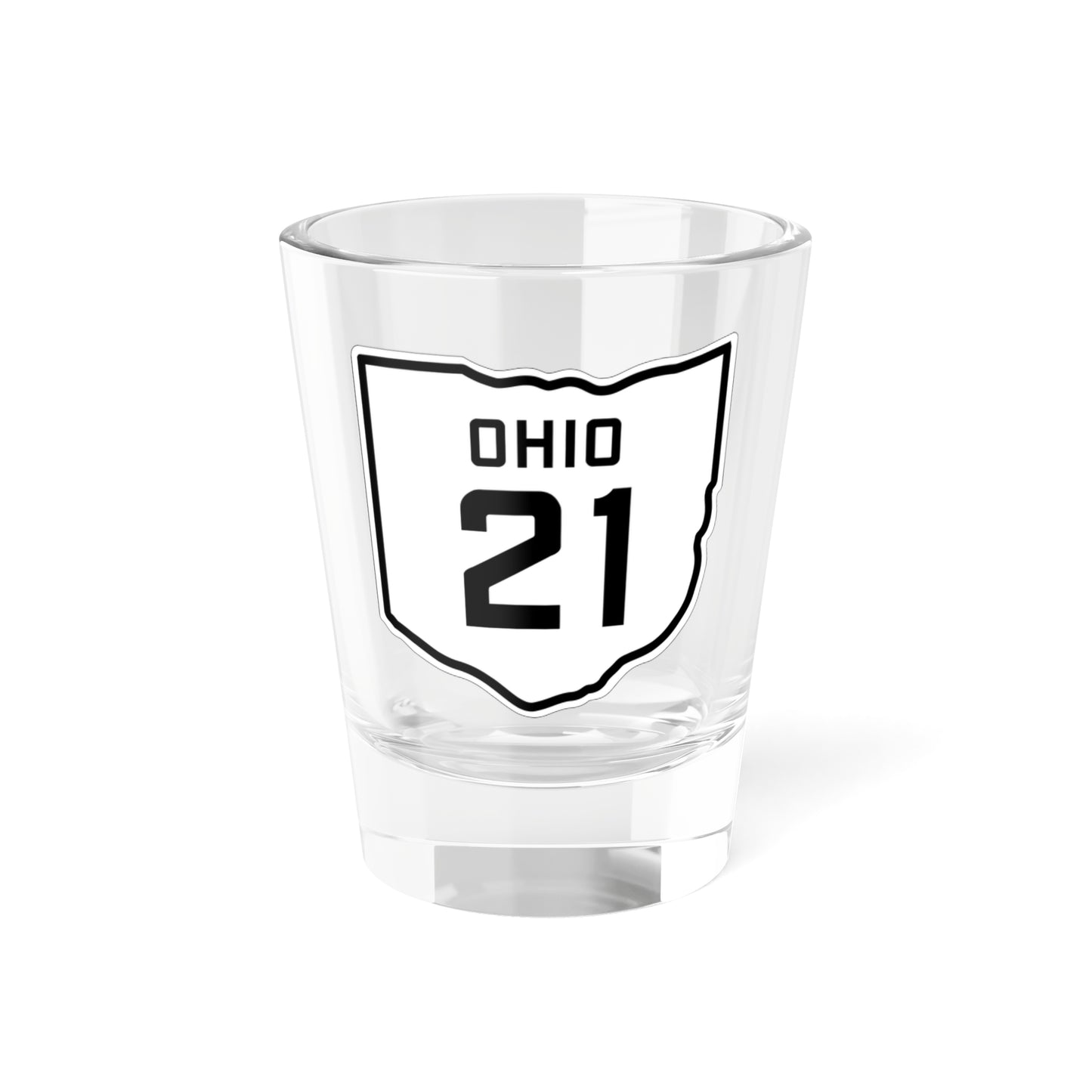 OH-21 1927 (Ohio) (Road Sign) Shot Glass 1.5oz